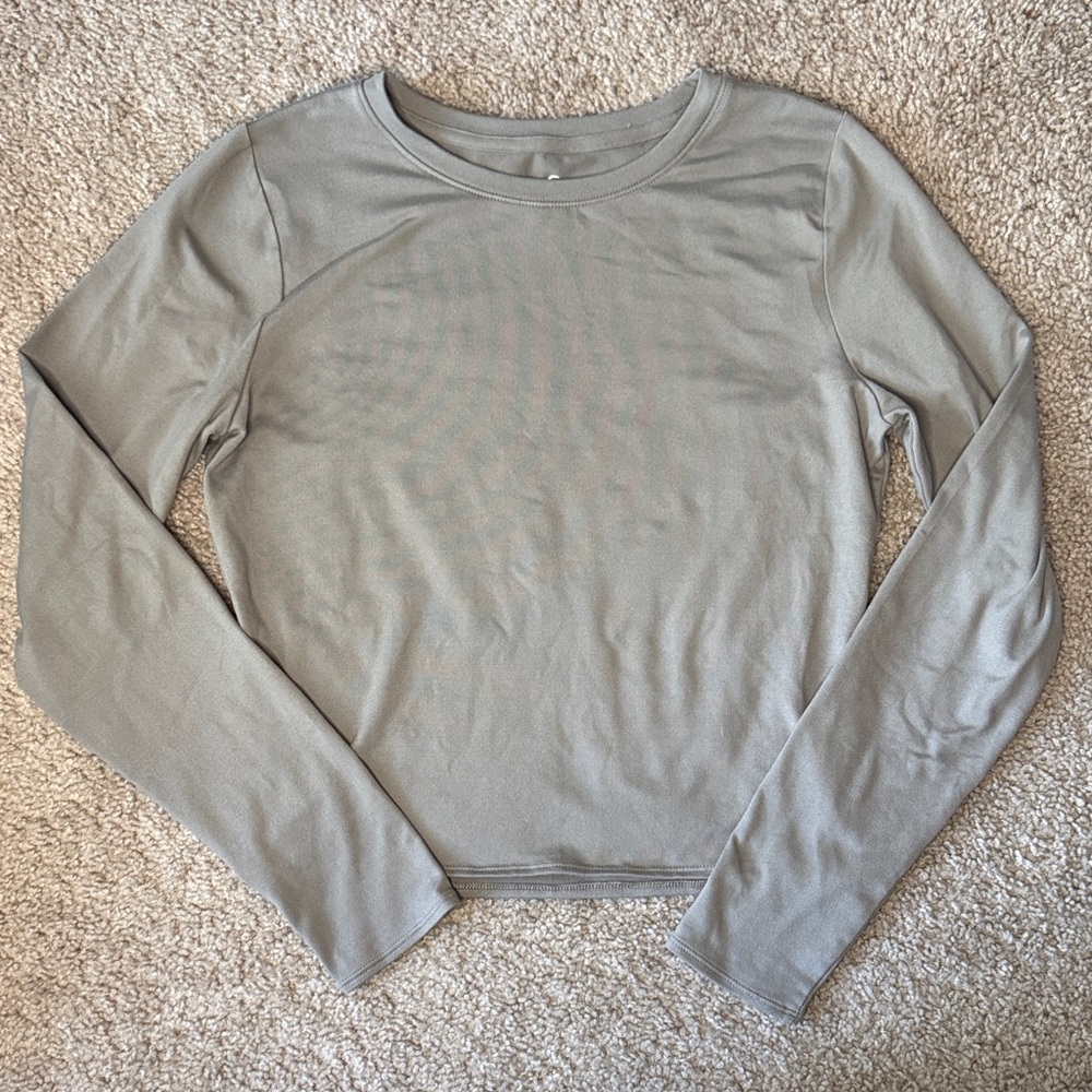 Hollister Women's Long Sleeve Crewneck Top - Light Gray